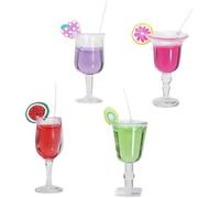 4-Piece 1:12 Scale Mini Bar Set - Hyper-Realistic Resin Wine & Cocktail Bottles for Dollhouse Kitchens, Architectural Models & Photography Props