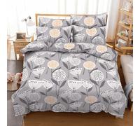 4 Piece 100% Egyptian Cotton King Size Duvet Cover Set 400 Thread Count Floral Printed Bedding Set with Deep Pocket Fitted Sheet 30cm & 2 Pillowcases, Luxury Soft Breathable King Bed Linen