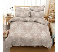 4 Piece 100% Egyptian Cotton King Size Duvet Cover Set 400 Thread Count Floral Printed Bedding Set with Deep Pocket Fitted Sheet 30cm & 2 Pillowcases, Luxury Soft Breathable King Bed Linen