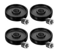 4-Piece 2-Ton Metal Swivel Wheel Set for Utility Trailer Jacks Durable Replaceable Horizontal Jack Accessories Heavy-Duty Rolling Casters for Trailers