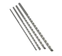 4-Piece 300mm Long Masonry Concrete Drill Bit Set with Triangle Shank for Drills, 6-12mm Diameter Range for Light Concrete and Stone