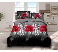 4 Piece 3D Design Duvet Cover Set Microfiber Printed Design Quilt Cover Complete Bedding Set With Extra Fitted Sheet & Pillow Cases (3D Printed 360, King)