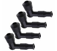 4-Piece 90-Degree Waterproof Spark Plug Covers - Compatible with 70cc-200cc Engines for Pit Dirt Bike ATV Motorcycle Motorbike - IGNITION CONNECTOR, CAP, SPARK, PLUG