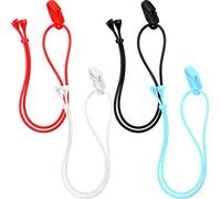 4-Piece Adjustable Hearing Aid Clip Holder - Anti-lost Lanyard for Adults & Seniors, 4 Colors