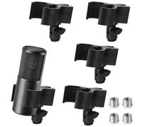 4-Piece Adjustable Mic Holder Set, Spring Shock Mount for Stands, Fits Mics from 1.18 to 2.4 for Recording & Live Streaming