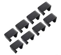 4-Piece and 8-Piece Rattan Furniture Clips for Garden and Patio Furniture, Outdoor Wicker Chair Connector Fasteners with Non-Slip Design, Black Plastic Material(5.25cm 8pcs)
