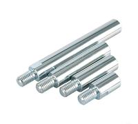 4 Piece Angle Grinder Extension Rod Set M10 Thread Adapter Shaft 40mm 60mm 80mm 140mm for Deep Stone Polishing