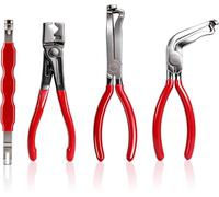 4 Piece Automotive Electrical Disconnect Pliers Set for Cars - Electrical Plug Connector Removal Tool, Connector Separator and Hose Clamp Pliers Set