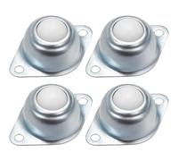 4 Piece Ball Transfer Bearing Unit 5/8 inch Load 22 Lbs Flange Mounted Nylon for Transfer