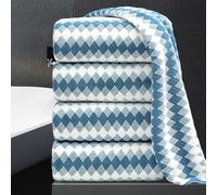 4 Piece Bath Towel Set Oversized Bath Sheet 35"x70" Bathroom Towel Extra Large Towel Set Soft Highly Absorbent & Quick Dry Premium Bath Sheet for Bathroom 600GSM Shower Towel Spa Gym Hotel,Blue