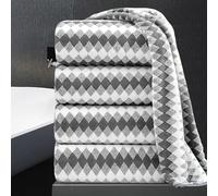 4 Piece Bath Towel Set Oversized Bath Sheet 35"x70" Bathroom Towel Extra Large Towel Set Soft Highly Absorbent & Quick Dry Premium Bath Sheet for Bathroom 600GSM Shower Towel Spa Gym Hotel,Dark Grey