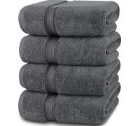 4 Piece Bath Towels Set (69 x 137 CM) Premium 100% Ring Spun Cotton Quick Dry