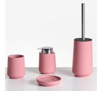 Beliani 4-piece Bathroom Accessories Set Suches Pink, Pink