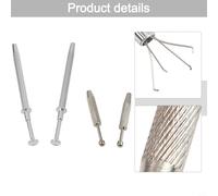 4-Piece Bead Holder Tool Set with 3-Claw and 4-Claw Grabbers for Gems, Plastic/Glass Beads, Small Screws & Model Making - Steel Construction, Anti-