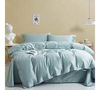 4 Piece Bedding Set,60 Pieces of Long-Staple Cotton Four-Piece Pure Color Embroidery Cotton Satin Duvet Cover Sheet Duvet Cover Plain Bedding-Agate Red_2.0m