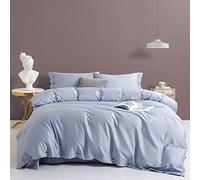 4 Piece Bedding Set,60 Pieces of Long-Staple Cotton Four-Piece Pure Color Embroidery Cotton Satin Duvet Cover Sheet Duvet Cover Plain Bedding-Agate Red_2.0m