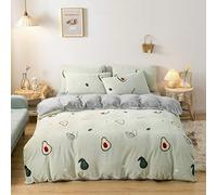 4 Piece Bedding Set,The New AB Version of The Magic Velvet Four-Piece Thick Warm Flannel Bedding Gift-Sun Flower_Queen