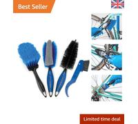 4-Piece Bike Cleaning Brush Set with Ergonomic Handles - Compact Design