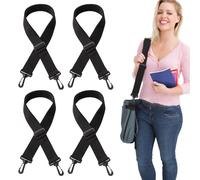 4-Piece Black Bag Shoulder Straps, Simple And Versatile Shoulder Straps, Adjustable Shoulder Straps, Bag Replacement Shoulder Straps, Bag Accessories.