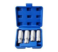 4-Piece Bolt Extractor Socket Set - 6mm-12mm Metric Stripped Screw & Stud | Heavy-Duty 4-Piece Metric Set Covering Mainstream Sizes (6mm, 8mm, 10mm, And 12mm) With A Standard 1/2-Inch (12.5mm) Square