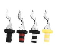4-Piece Bottle Caps with Lever, Stainless Steel Wine Bottle Stopper, Bottle Opener, Multifunctional Bottle Stopper, Reusable