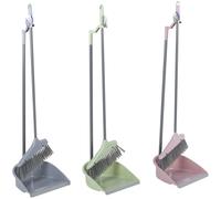 4-Piece Broom Set With Rubber Lip Dustpan Broom With Long Handle Cleaning Set