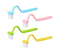 4 Piece Brushes, Toilet Cleaning Brush, Toilet Brush, Lower Rim Toilet Brush, Corner Cleaning Brush, Curved Toilet Brush, Angled Cleaning Brush, Toilet Cleaning Tool, Toilet Rim Cleaner