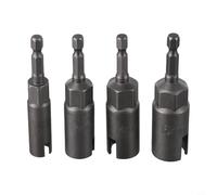 4-Piece Butterfly Bolt Socket Wrench Set for Panel Nuts and Screws - 1/4" Hex Shank, Chrome Vanadium Steel, 10mm/12mm/14mm/16mm Internal Diameter, 80mm Length