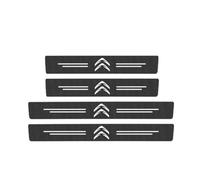 4 Piece Car Door Sill Protector Strips, for Citroen C3/C3 Aircross/C3 Picasso/AirCross/C3 Pluriel Carbon Fiber Anti-Scratch Stickers Kick Plates Accessories,F