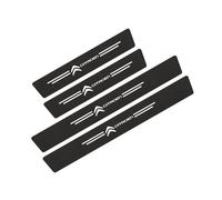 4 Piece Car Door Sill Protector Strips, for Citroen C3/C3 Aircross/C3 Picasso/AirCross/C3 Pluriel Carbon Fiber Anti-Scratch Stickers Kick Plates Accessories,A