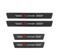 4 Piece Car Door Sill Protector Strips, for Citroen C3/C3 Aircross/C3 Picasso/AirCross/C3 Pluriel Carbon Fiber Anti-Scratch Stickers Kick Plates Accessories,C