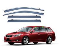 4-Piece Car Wind Deflectors for Subaru Legacy Wagon MK5-BR 2009-2014 - Rainproof Window Visors, Noise Reduction, Easy In-Channel Install, Better Ventilation Reduces Wind Turbulence