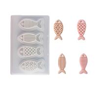 4 Piece Cartoon Fish Polymers Clay Earring Molds Lightweight Craft Tools for Kids Creative Projects Clay Earring Molds