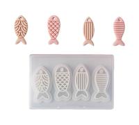 4 Piece Cartoon Fish Polymers Clay Earring Molds Lightweight Craft Tools for Kids Creative Projects Clay Earring Molds