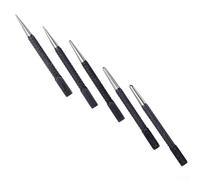 4-Piece Center Punch Set for Marking and Hole Positioning in Machining, Manufacturing & Maintenance - Alloy Steel, Sizes 0.8mm/1.6mm/2.4mm/3.2mm
