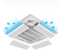 LMXRYPD 4-Piece Central Air Conditioning Air Vent Deflector, Vent Deflectors Angle Adjustable, Universal, Anti-blow Direct Wind, Metal Buckle Fixed(53cm/20.8in*4)