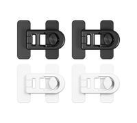 4-Piece Children's Safety Lock, No Drilling, Self-Adhesive Lock, Classic Solid Color, Multi-Functional Anti-Opening Safety Lock, Suitable for Refrigerators, Drawers and Cabinets.