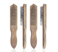 4 Piece Cleaning Wire Brush, Wood Wire Brush, Wire Brush for Rust Removal, Wire Detail Brush, Long Handle Wire Brush, Wire Brush Set, Pen Style Stainless Steel Wire Brush