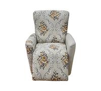 4-Piece Complete Recliner Relax Chair Cover Stretch 1 Seater Armchair Slipcover with Pockets, Minimalism Washable Non-Slip Armchair Cover(Stile Gotico)