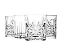 RCR Mixology DOF Cocktail Glasses Set of 4 (37cl) - Classic Tumblers for Whisky, Spirits & Signature Cocktails - Ultra-Clear & Durable LUXION© Crystal Glass - Dishwasher Safe