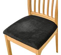 4-Piece Dining Chair Covers, Universal Non-Slip Soft Protection, Stretch Velvet for Home Decor, Hotel Chairs, Elegant Dining Room Accessories