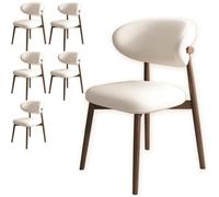 4-Piece Dining Chair Set - Modern Wooden Design with Padded Seats & Scratch-Resistant PU Leather Upholstery for Stylish Home Decor