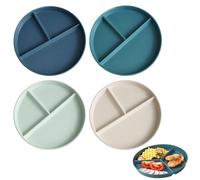 4 Piece Dinner Plate, Fruit Plate, Food Plate, Reusable Dinner Plate, Kitchen Supplies, Kids Dinner Plate, Plastic Dinner Plate