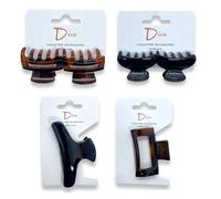 4 - Piece Diva Luxury Hair Claw Set, Static - Free, Secure Grip for Thick/Long Hair, Stylish Updo & Half - Up Accessories Claw Hair Clips Women