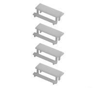 4 Piece Dollhouse Model Set Realistic Vintage Toy Figures and Small Benches for Kids (gray)