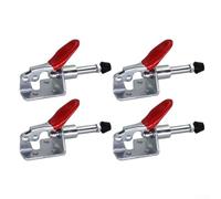 4-Piece Ergonomic Steel Toggle Clamp with Quick Release Lever for Sheet Metal Welding and Repair Work, Horizontal Hand Tool with PVC Heat-Resistant Jacket