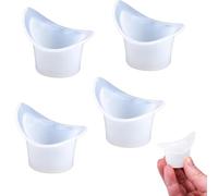 4 Piece Eye Wash Cup, Reusable Saline Eye Wash Cup Bath, 8ml Reusable Silicone Eye Bath Cup Non-Sterile Eye Flush Cups for Refreshing Cleaning Tired Eyes Essential Aid for Eye Bath
