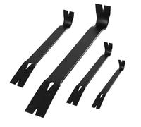 4-Piece Flat Pry Bar Set (15"/12"/9"/7") with Claw Nail Puller, Perfect for Floor Removal, Carpentry & Home Renovation