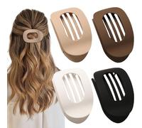 4-Piece flat round grab clip, comfortable curved design, suitable for lying down driving and other scenes, matte model