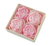 4 Piece Floral Candle - Sturdy Cute Effortless Romantic Natural Aromatherapy, Soy Shape, Romantic Valentine's Holiday | Multipurpose Outdoor Indoor Utility Modern
